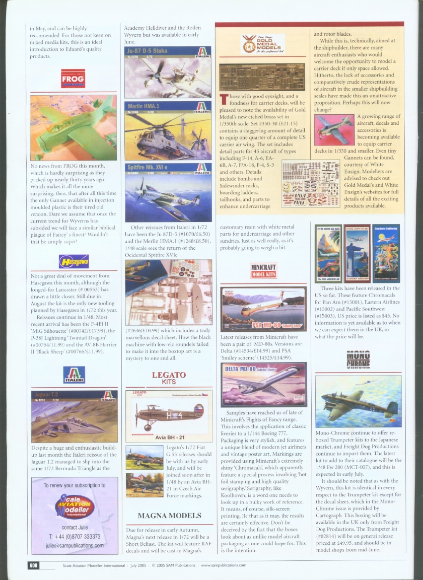 Scale Aviation Modeller International 2005-07